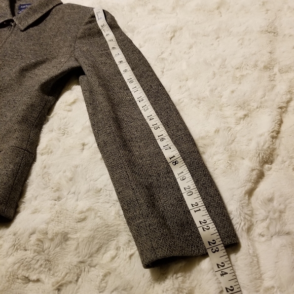 Ann Taylor Pants Career Suit Set Womens Size 2 Gray Wool Silk Blend - Picture 9 of 10